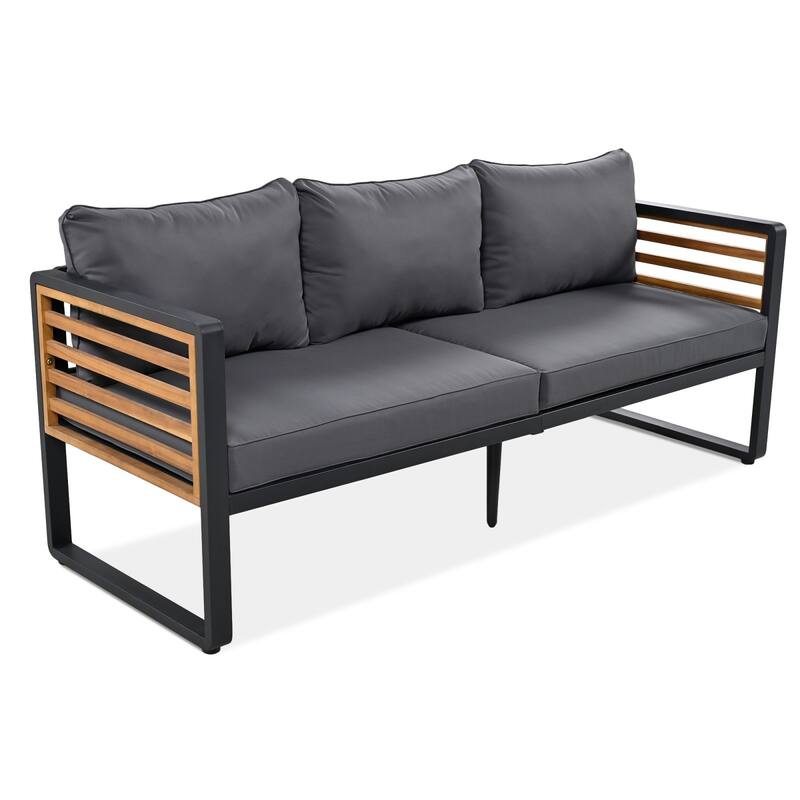 4 Pieces Outdoor Furniture Sofa for 5 Person Conversation Set
