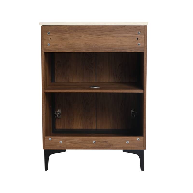 BNK 24/30 inch Freestanding Single Sink Bathroom Vanity with Soft Close Door and 1 adjustable shelf