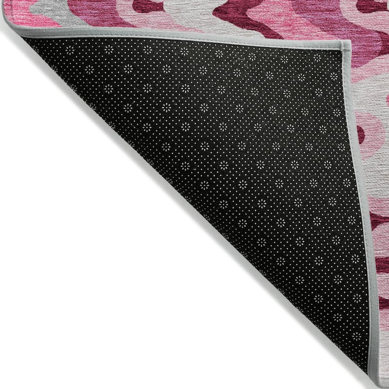 Machine Washable Indoor/ Outdoor Chantille Abstract Ripples Rug