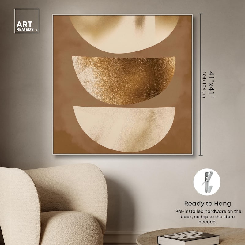 Golden Crescents I Canvas by Art Remedy
