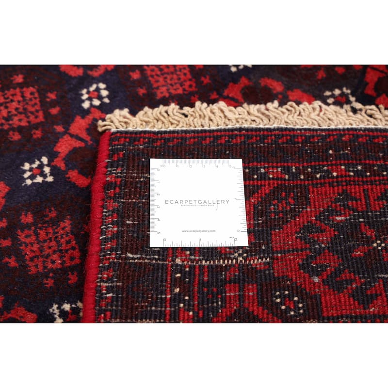 ECARPETGALLERY Hand-knotted Teimani Red Wool Rug - 3'8 x 6'3