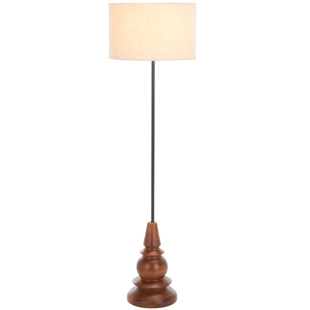 SAFAVIEH Lighting Messina 58-inch Floor Lamp - Brown - 16Wx16Dx58H