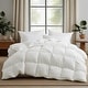 preview thumbnail 1 of 3, Heavyweight Extra Warmth White Goose Feather Down Fiber Duvet Comforter Insert California King - White