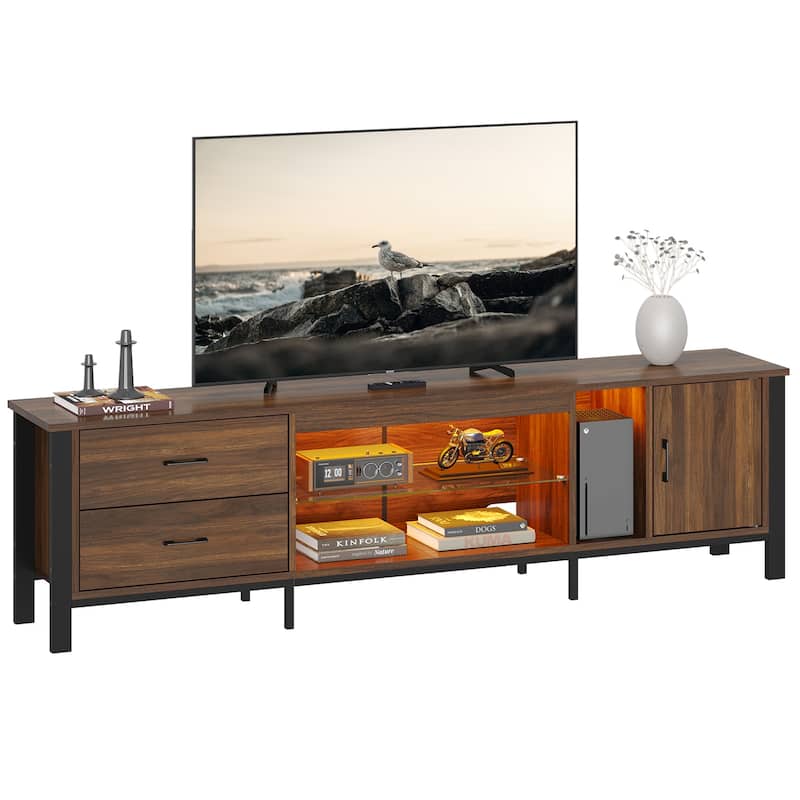 Modern TV Stands for 75/ 80/ 85 inch TV with 2 Drawers - 80 inches