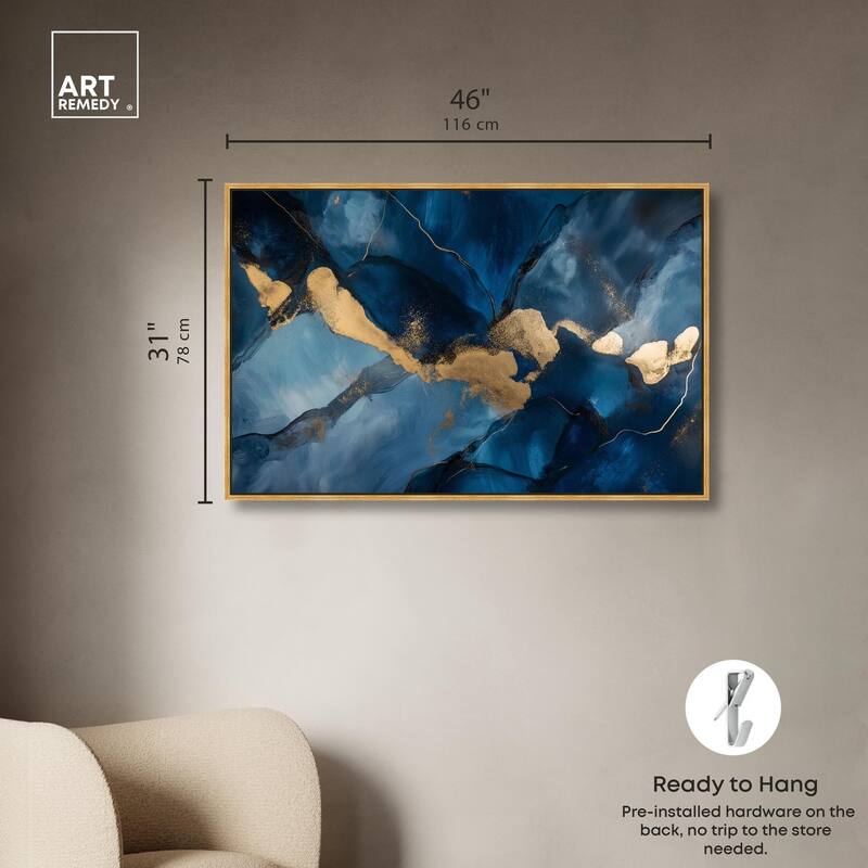 Dark Texture Golden Touch I Canvas by Art Remedy