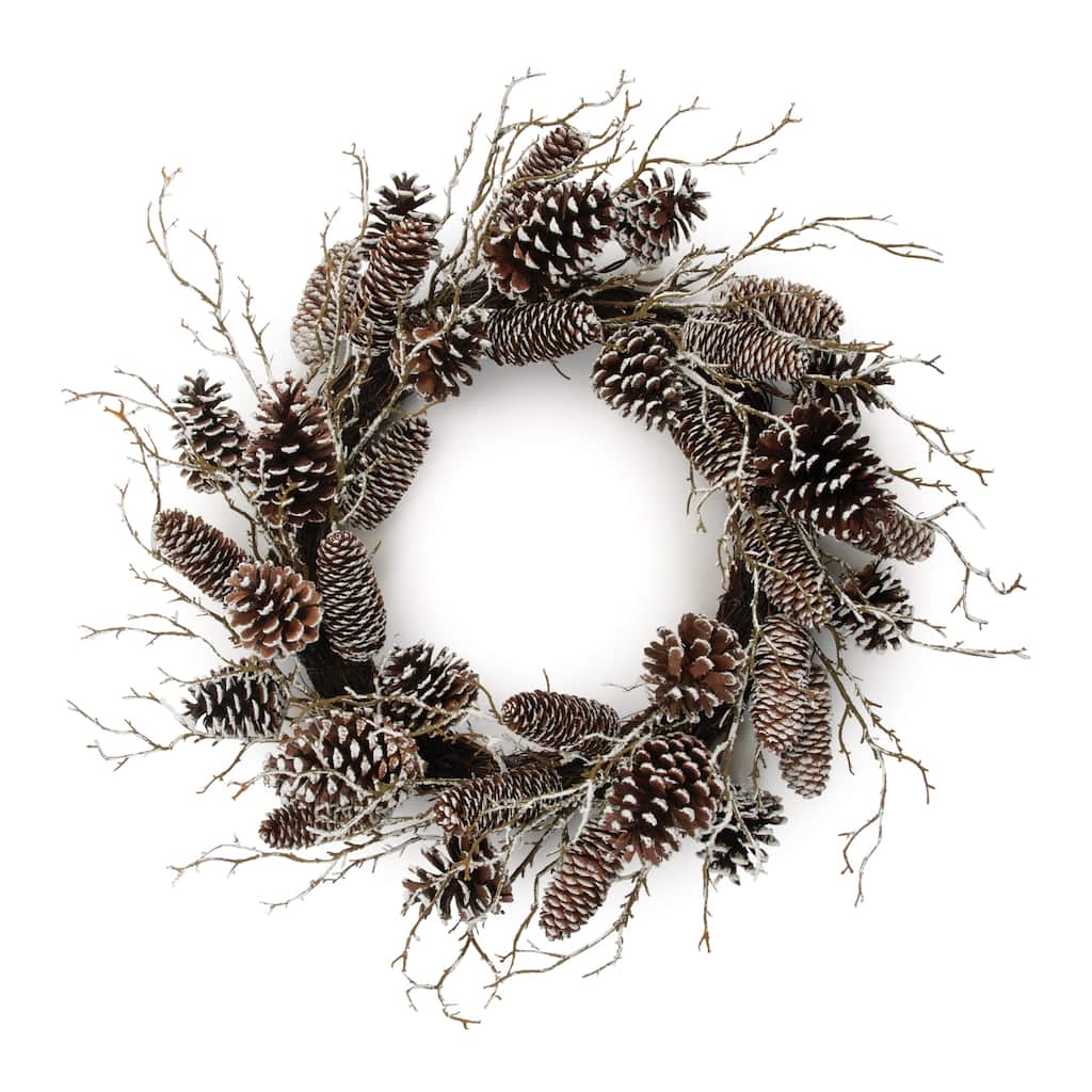 Pine Cone and Twig Wreath 23"D