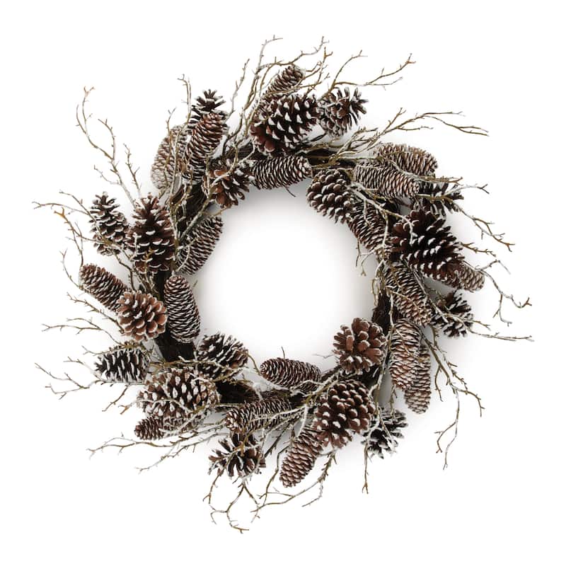 Pine Cone and Twig Wreath 23"D