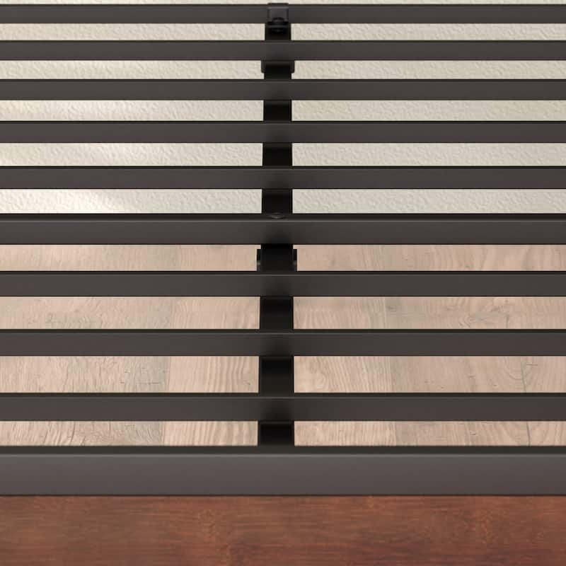 Priage by ZINUS Brown Bamboo and Metal Platform Bed Frame