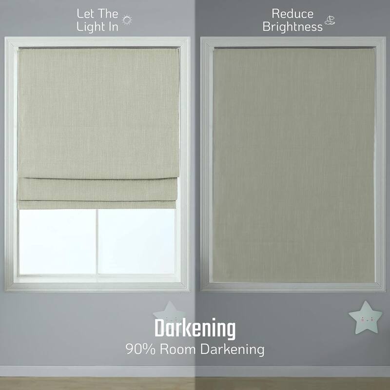 Polyester Seneca Roman Shade,Room Darkening Shades,Cordless Pull Down Window Shades