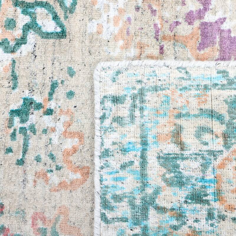 Overton Handmade Modern Contemporary Floral Area Rug