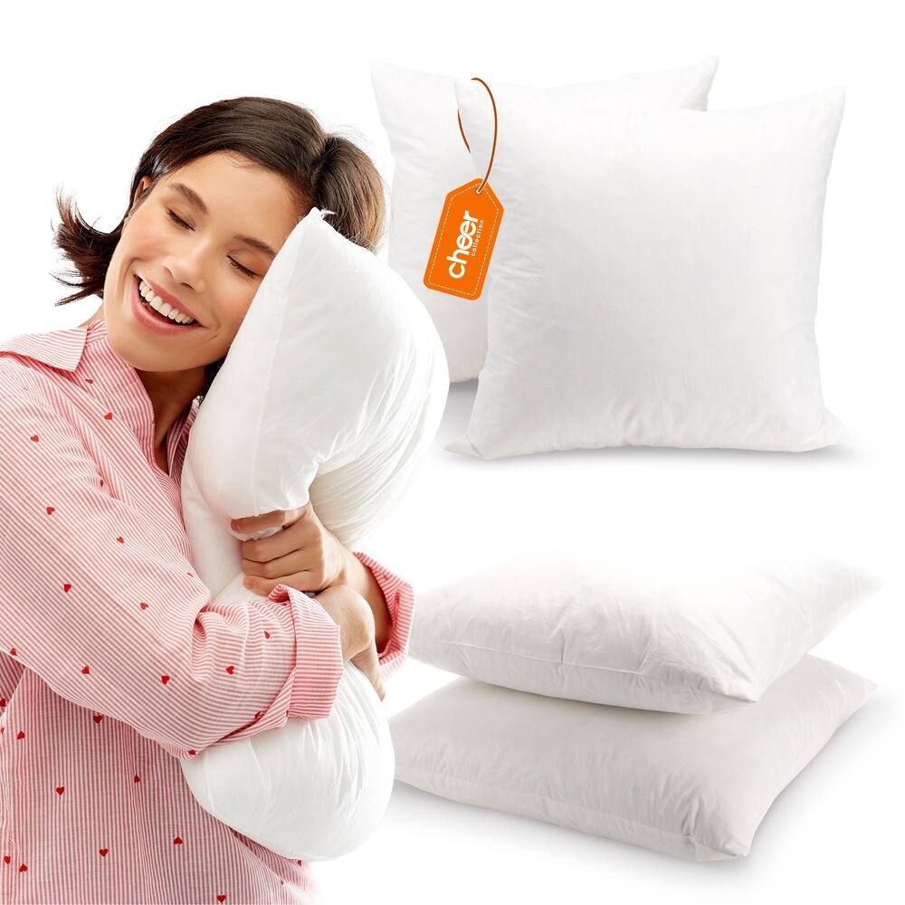 Cheer Collection Feather Down Decorative Square Pillow