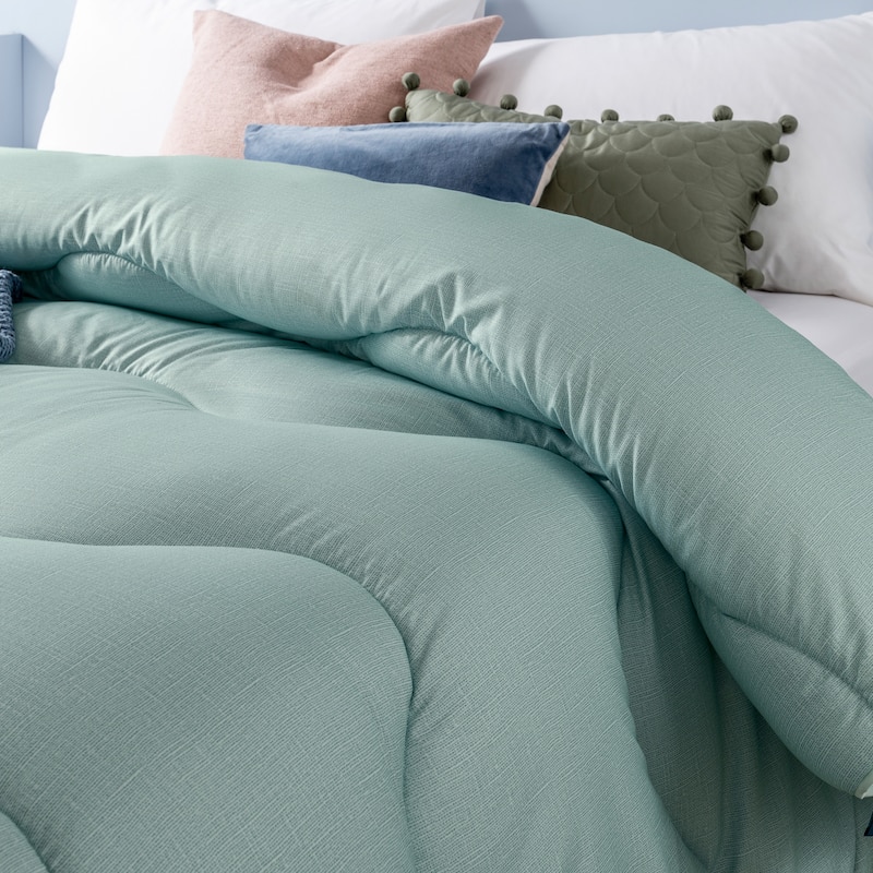 Linen Seagrass Green All-In-One Duvet Comforter