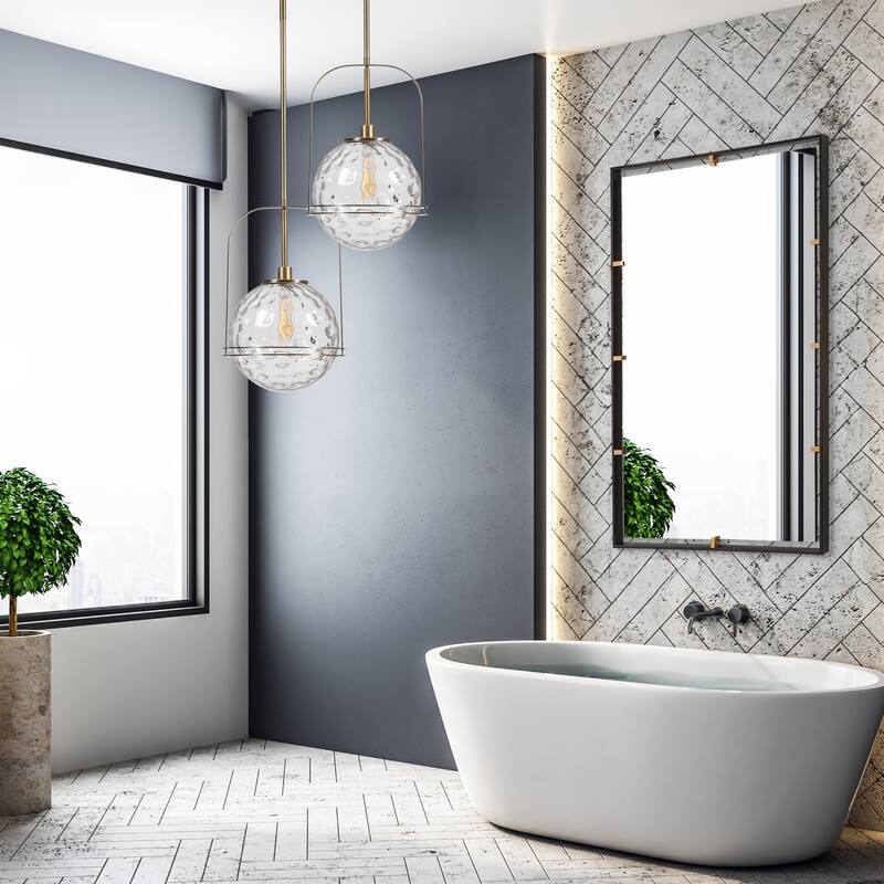 3-Dimensional Rectangular Wall Mirror - 50" - Bronze