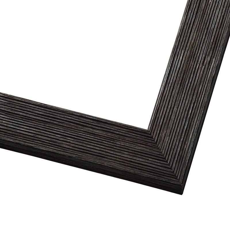 14x18 Black Rustic Thin Barnwood Picture Frame - UV Acrylic, Foam Board Backing, Hanging Hardware