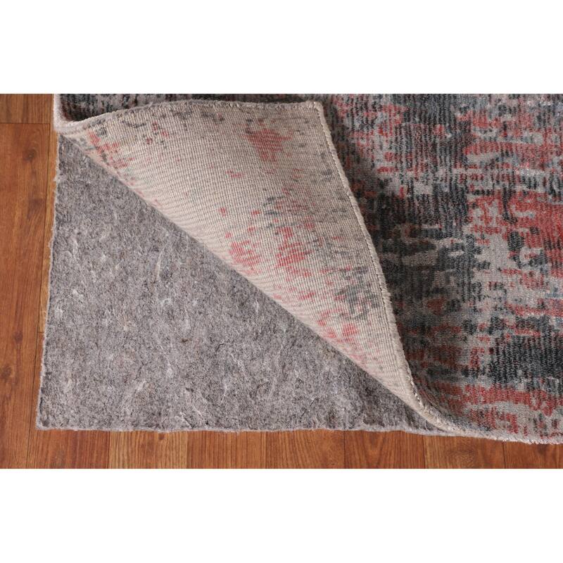 All-Over Abstract Modern Area Rug Hand-Knotted Wool Carpet - 5'3" x 6'10"