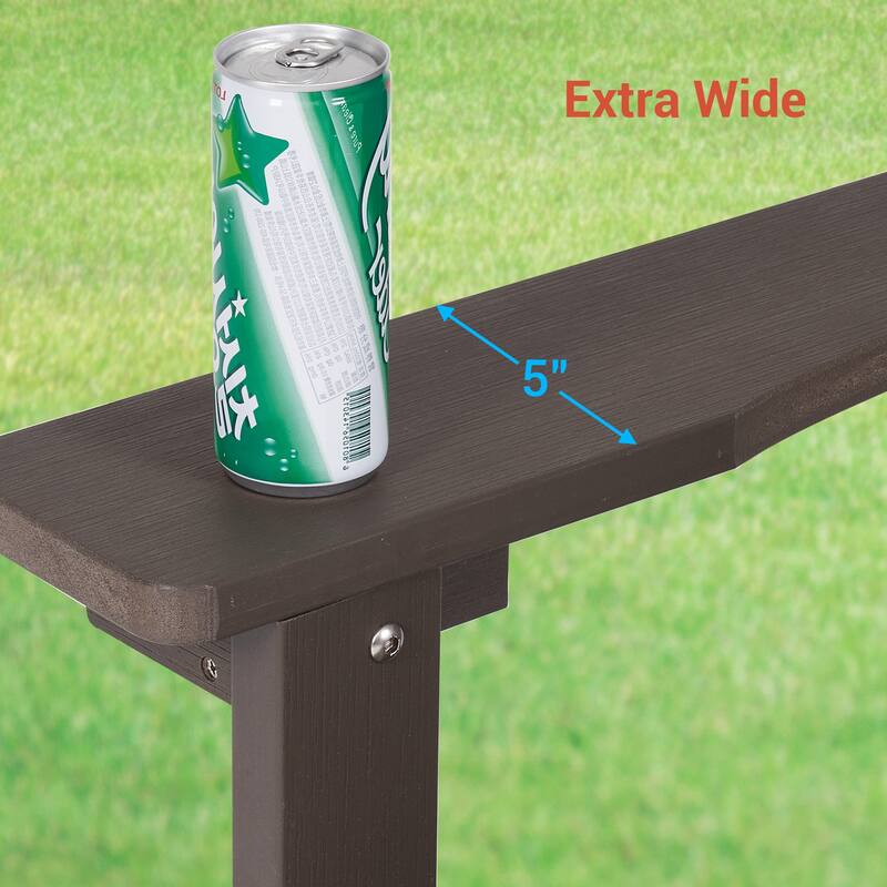 BONOSUKI Patio Adirondack Chair w/Cupholder,Weather Resistant-Set of 4