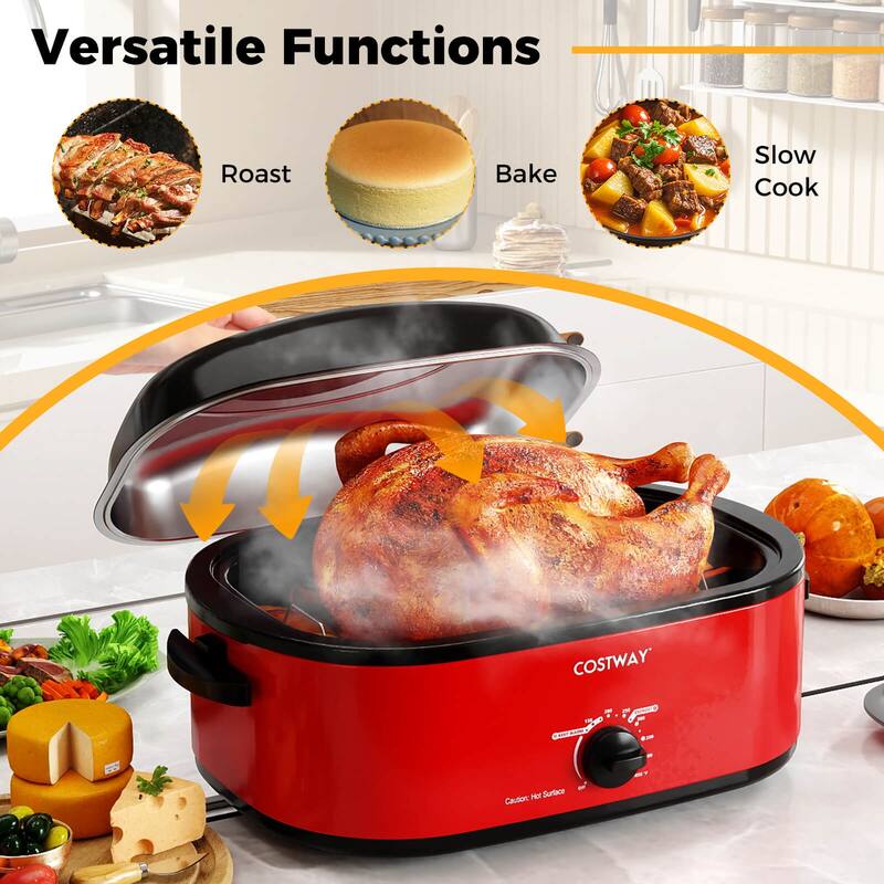 Costway 18 QT Electric Roaster Oven with Self-Basting Lid, Removable - See Details
