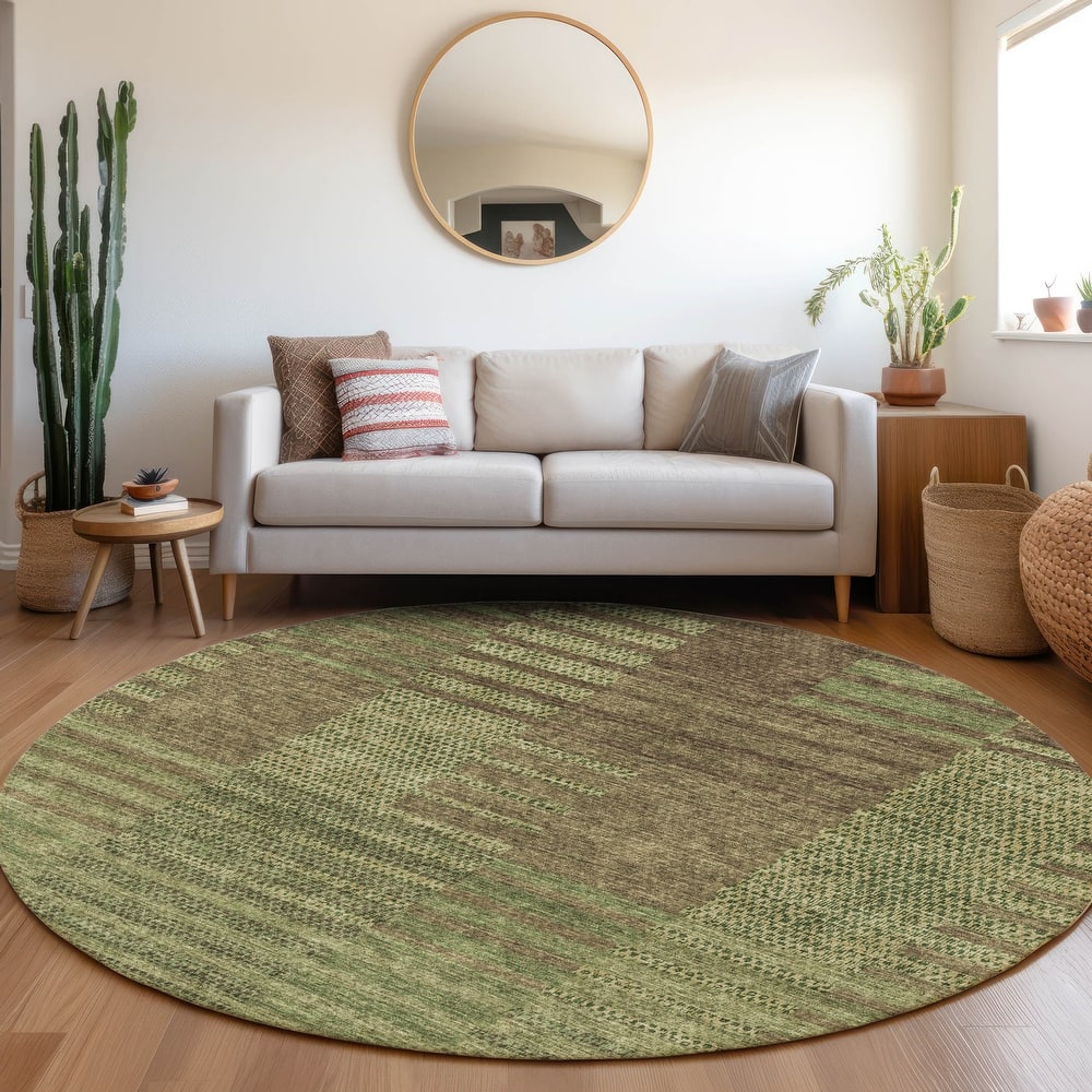 Premium Washable Super Soft Geo Stripe Mayfield Rug