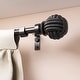 preview thumbnail 7 of 20, Adjustable Black Single Curtain Rod with Final Set for Window 84-120Inches
