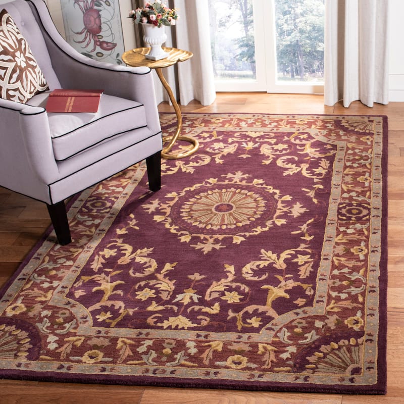 SAFAVIEH Handmade Empire Eftichia Traditional Oriental Wool Rug - 5' x 8' - Burgundy