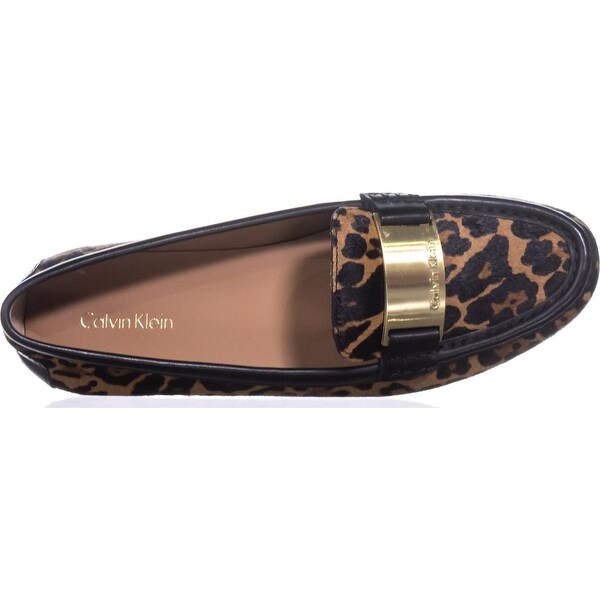 calvin klein gold loafers