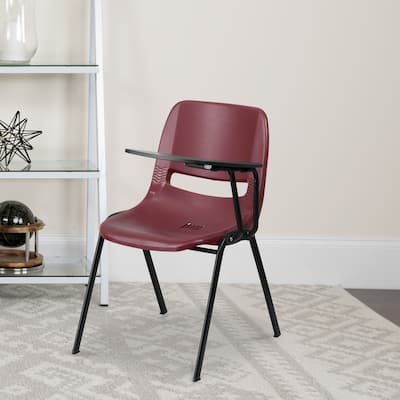 Ergonomic Shell Chair with Right Handed Flip-Up Tablet Arm