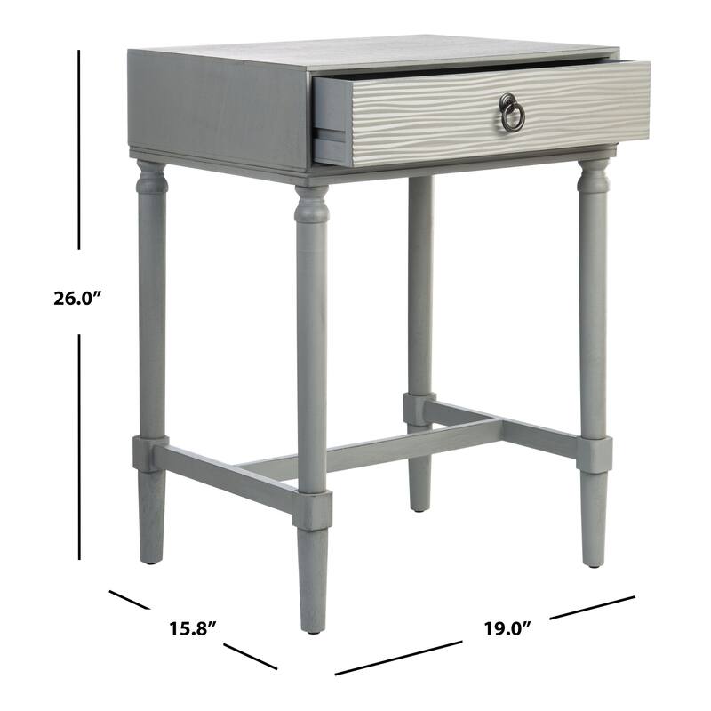 SAFAVIEH Kizzie 1-Drawer Accent Table - 19" W x 15.8" L x 26" H - 19Wx16Dx26H