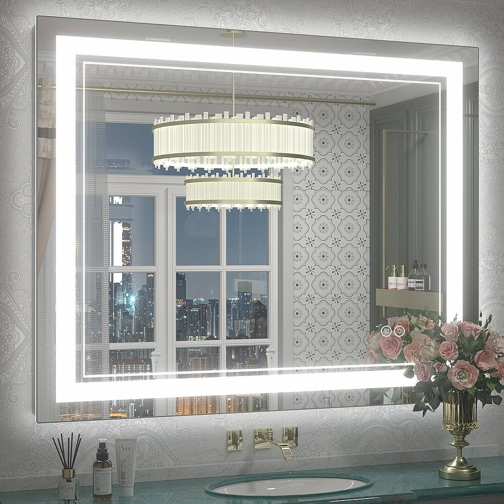 LED Bathroom Mirror with UL Listed, High Brightness, Anti-Fog, 3 Color Temperature, Dimmable