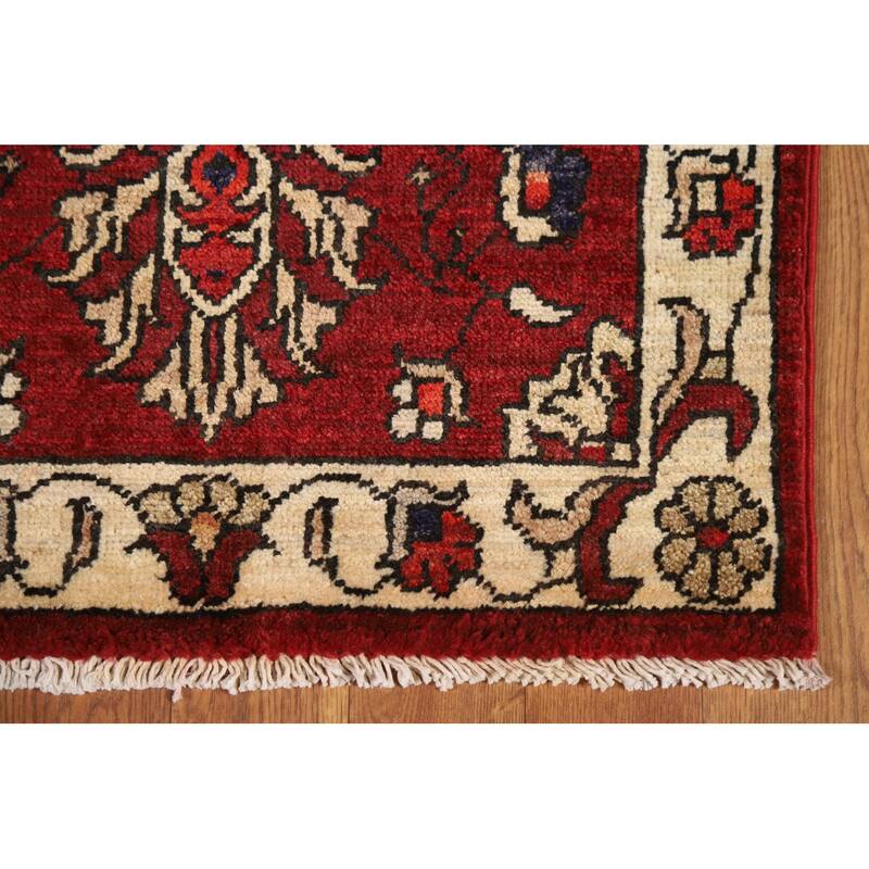 Red Kazak Oriental Foyer Rug Hand-Knotted Wool Carpet - 2'0" x 3'0"