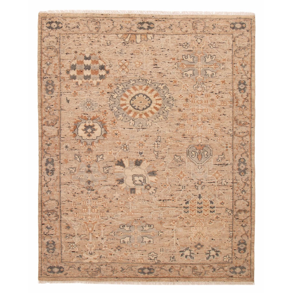 ECARPETGALLERY Hand-knotted Jules Serapi Ivory Wool Rug - 8'0 x 10'0