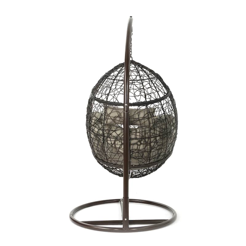 Kylie Outdoor Wicker Hanging Basket Chair by Christopher Knight Home - 400 lb limit