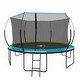 preview thumbnail 1 of 12, 14ft Recreational Trampoline with Enclosure for Kids and Adults Patented Fiberglass Curved Poles Pumpkin 168 x 168 x 100 inch 