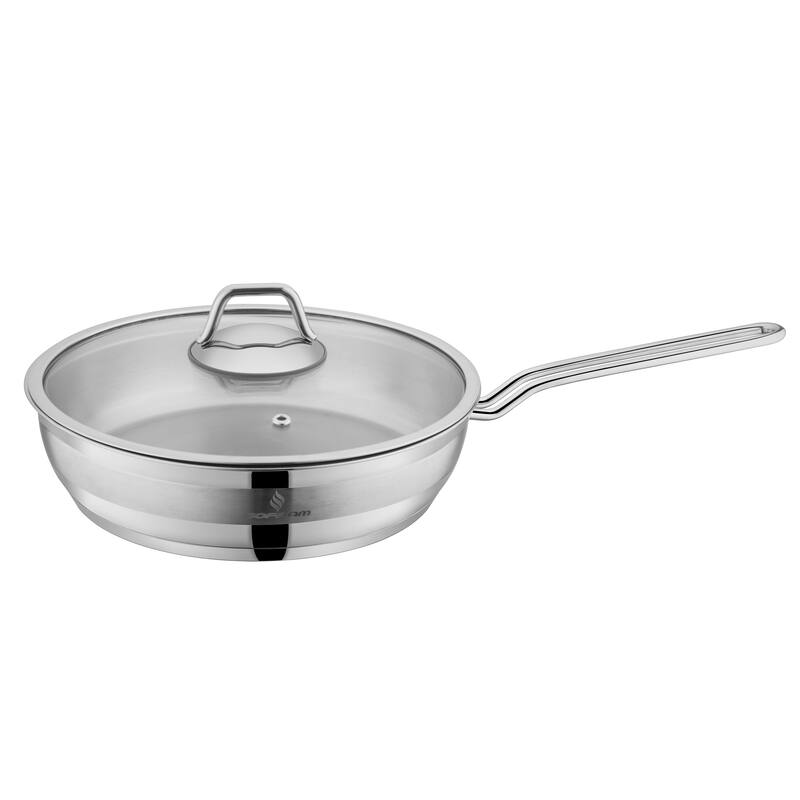 Sofram Soft 11" Stainless Steel Premium Frying Pan w/Lid