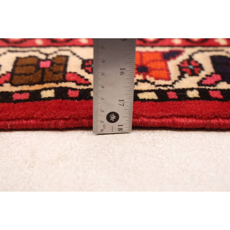 ECARPETGALLERY Hand-knotted Andelz Red Wool Rug - 2'11 x 9'7