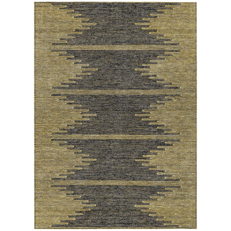 HomeRoots Abstract Transitional Rectangle Outdoor Rug