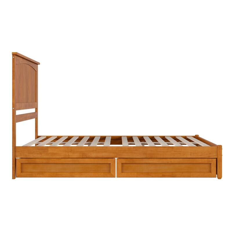 Malta Platform Bed with Panel Footboard and Storage Drawers