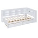preview thumbnail 4 of 6, Wooden Twin Size DayBed with 2 Drawers, DayBed with Storage Shelf and USB Charging Ports,White