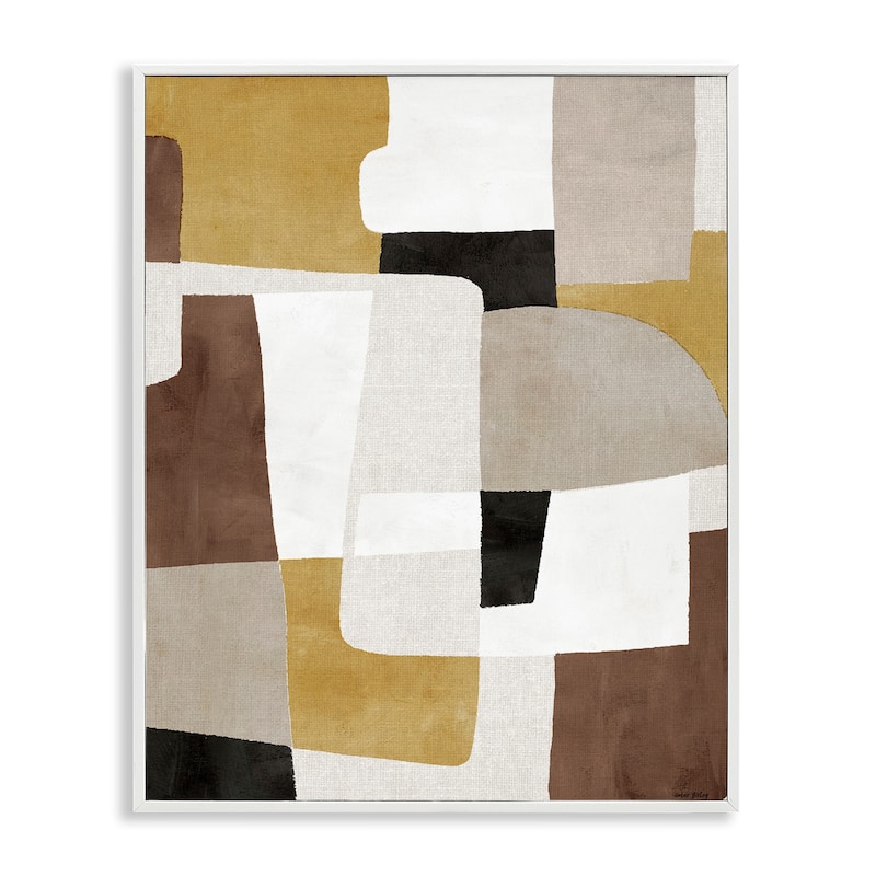 Stupell Funky Boho Geometric Shapes Framed Giclee Art Design By Amber Sterling - 16 x 20 - White