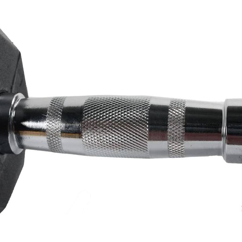 Power Systems Rubber Octagonal Dumbbells Set, Pair of 20, 25, 40 lbs Dumbbell Weights Set