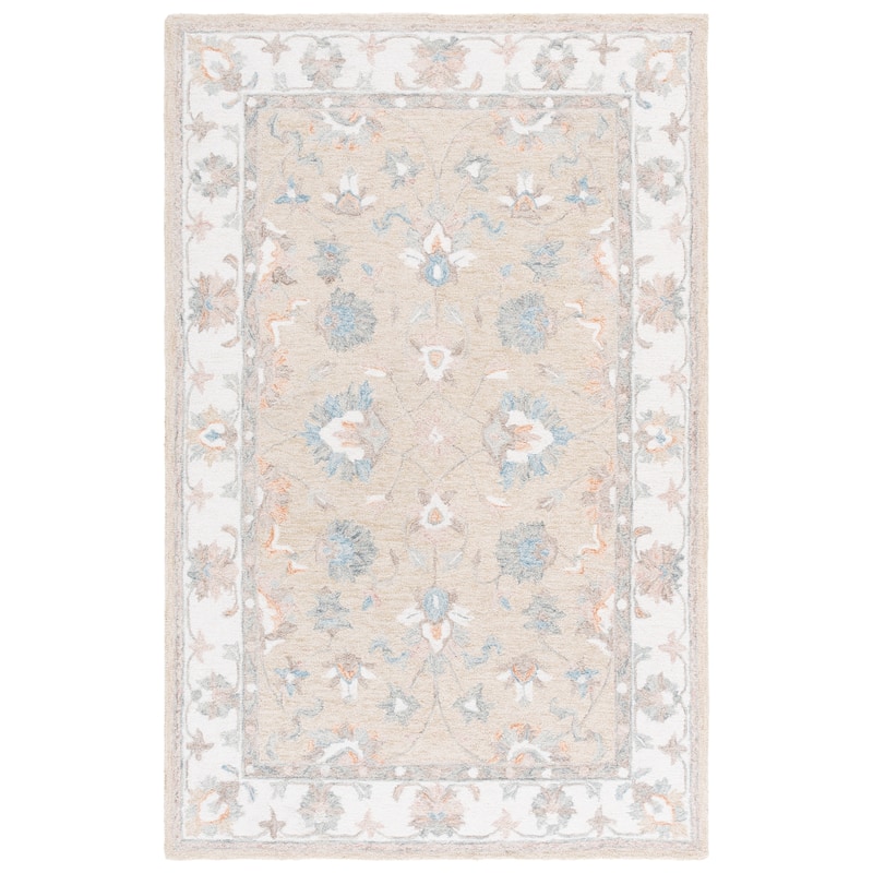 SAFAVIEH Handmade Heritage Sigþridur Traditional Wool Rug - 9' x 12' - Beige/Ivory