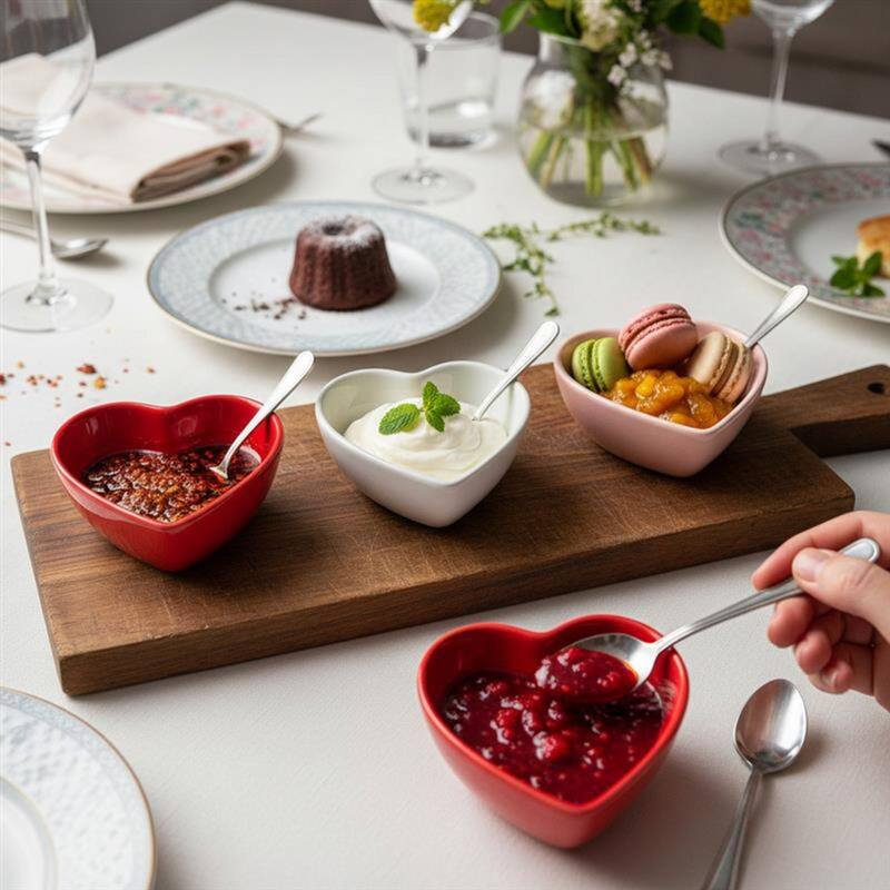 BIA Cordon Bleu Heart Dish, Set of 3 - 6 oz