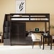preview thumbnail 1 of 17, Twin Loft Bed with Stairs, Drawers, Desk & Wardrobe for Kids & Teens, Espresso Espresso