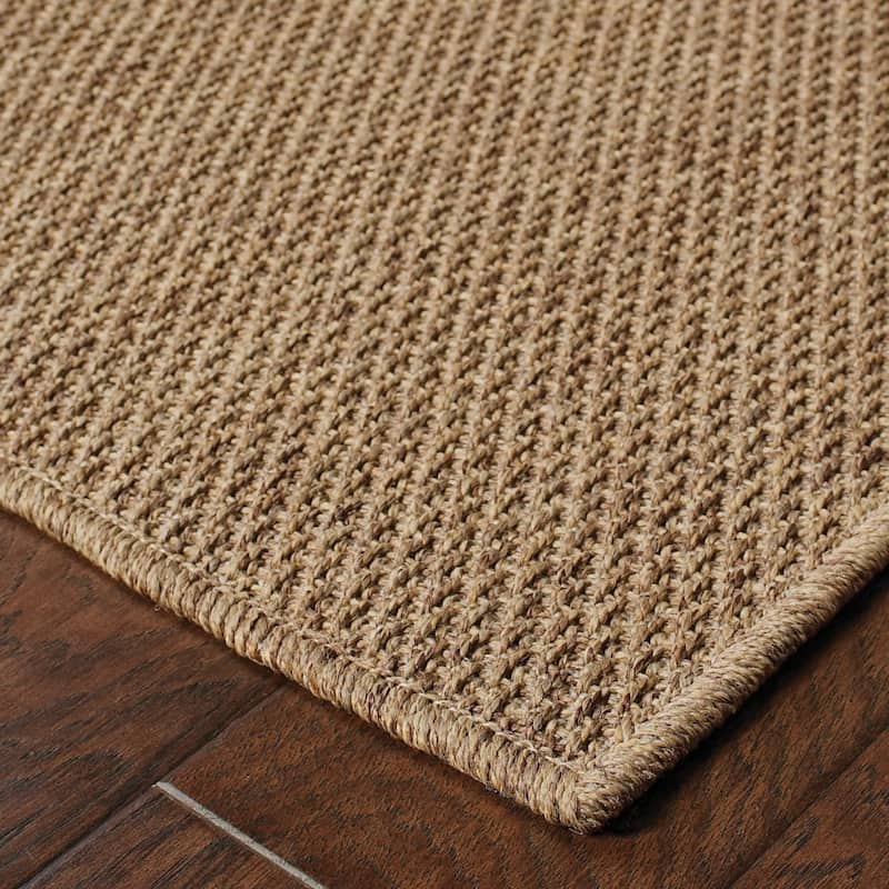 Hax Elegant Plain Sun-Resistant Colors Timeless Fusion Outdoor Rug - 8' X 11'