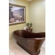 preview thumbnail 3 of 9, 67-in Hammered Copper Single Slipper Bathtub in Oil Rubbed Bronze (BTS67DB)
