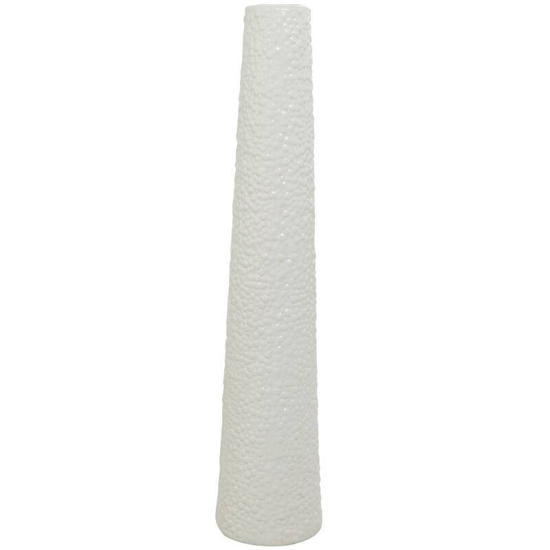 Minimalist Ceramic Modern Tall Vase with Bubble Texture - Silver, Black, Gold, White