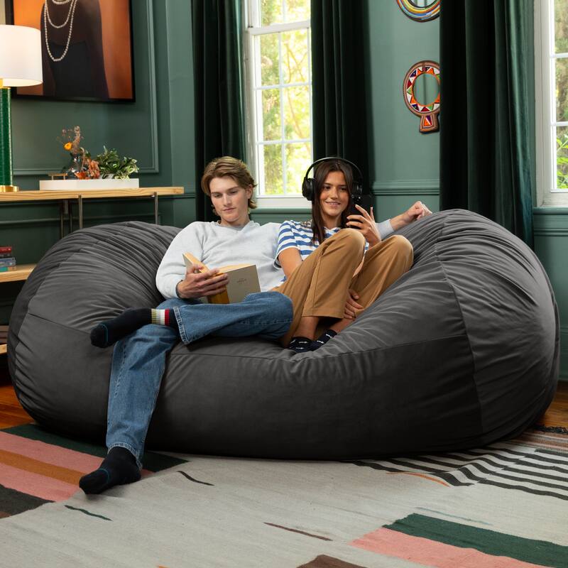 Jaxx Grand Lounger 7 Foot Bean Bag Sofa -Lush Velvet