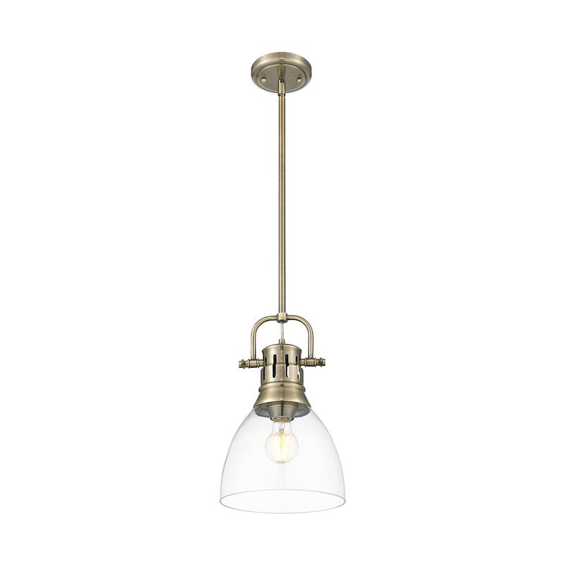 Golden Lighting 3604-S AB Duncan 9" Wide Mini Pendant