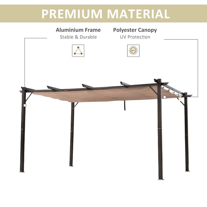 Outsunny Outdoor Pergola Aluminum Gazebo
