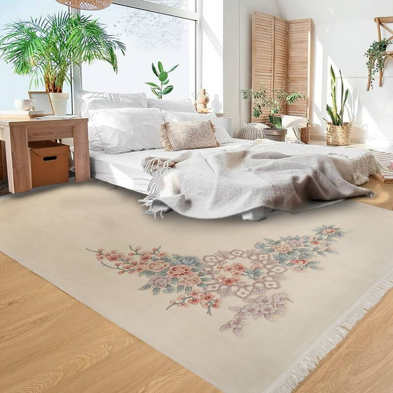 Gertmenian Oriental Estate Traditional Oriental Floral Border Metallion Hand Knot Wool Area Rug Collection