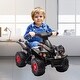 preview thumbnail 11 of 9, 6V Electric Ride-On Kids ATV Quad with Forward Drive, Music, and Versatile Terrain Capability for Ages 2-6 - Black